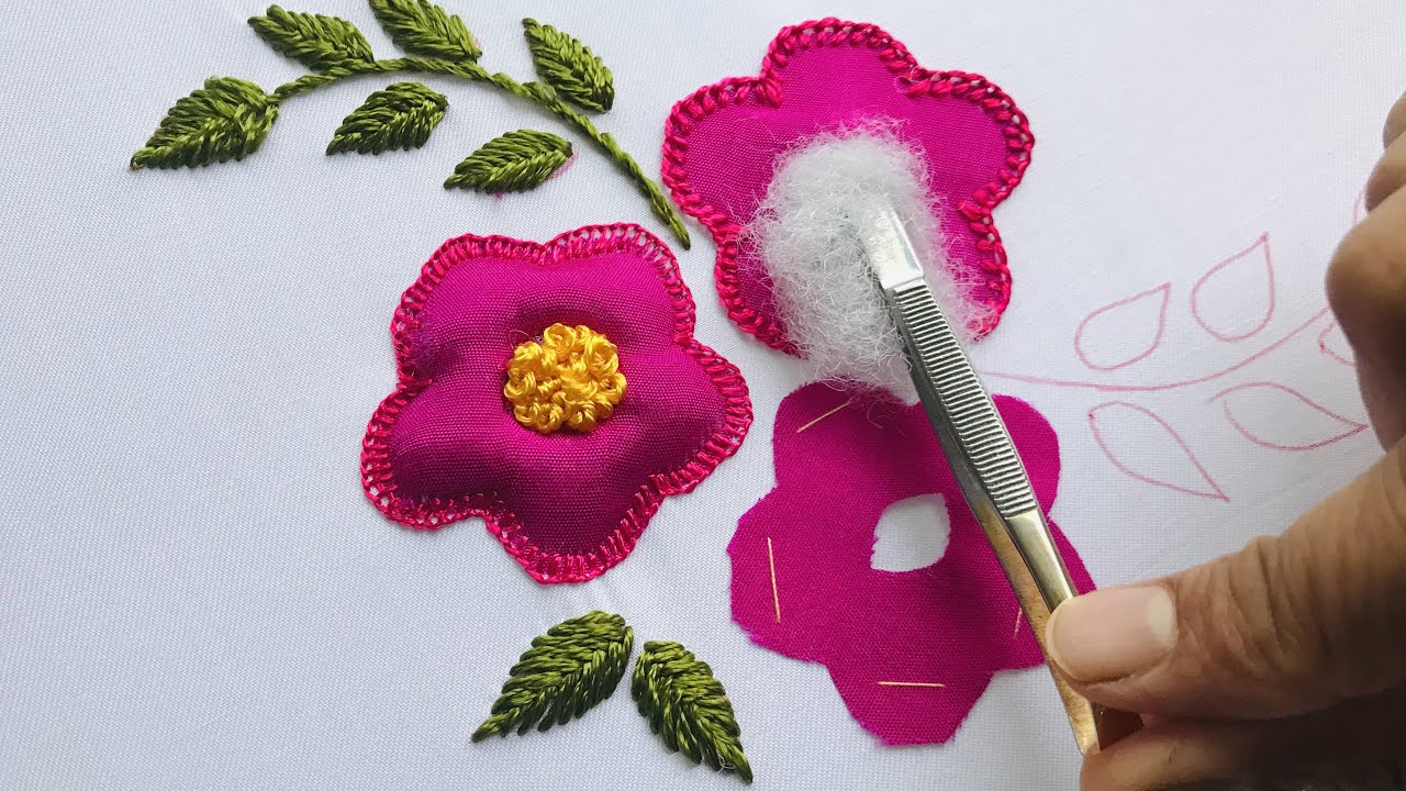 Hand Embroidery: Amazing Patch Work Embroidery - Border Embroidery - 3D Embroidery For All Over