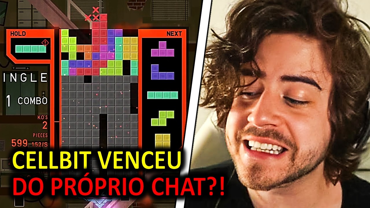 CELLBIT JOGANDO uma PARTIDA INSANA de TETRIS com O CHAT!!!