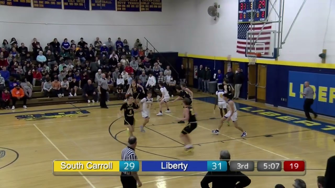 CMSportsNet Highlights -- South Carroll vs Liberty Boys Basketball 2/25/2022