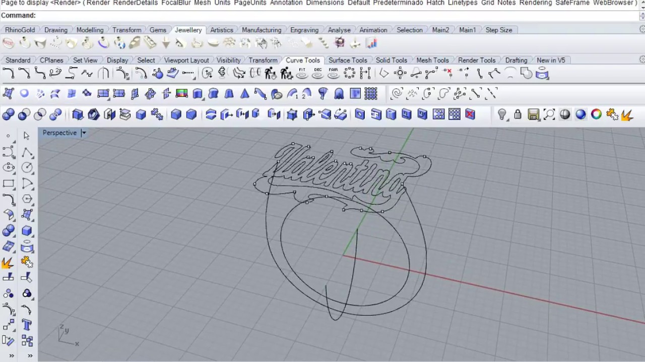 TUTORIAL ANILLO NOMBRE PARTE 2 RHINOGOLD POR ANTONIO CARDOZO