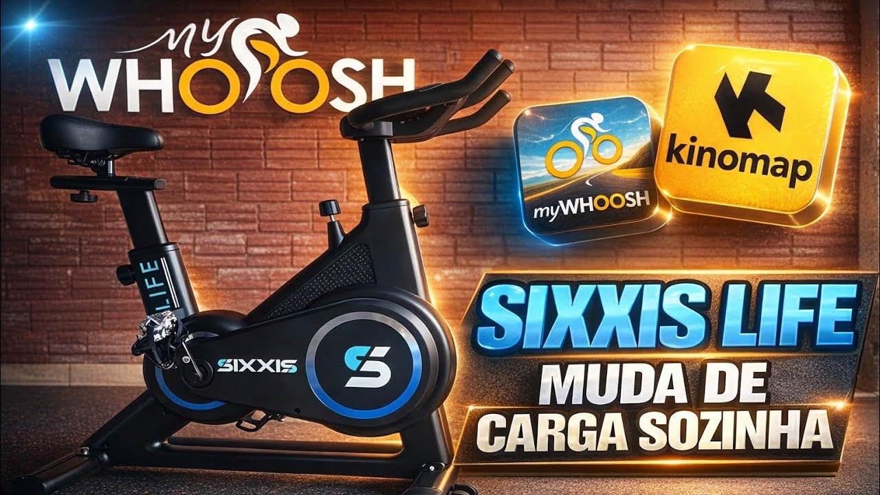 BICICLETA ERGOMÉTRICA SIXXIS LIFE 16KG E SUA CONEXÃO COM APPS KINOMAP E MYWHOOSY 
