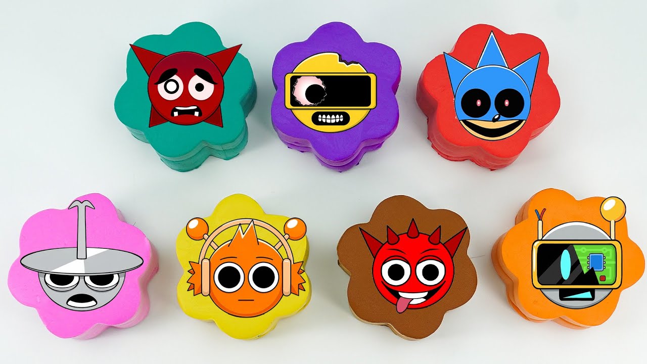 💖Поделка из бумаги💖Угадай, какой персонаж из SPRUNKI выпадет из цветочных кубиков | Орен и Соник