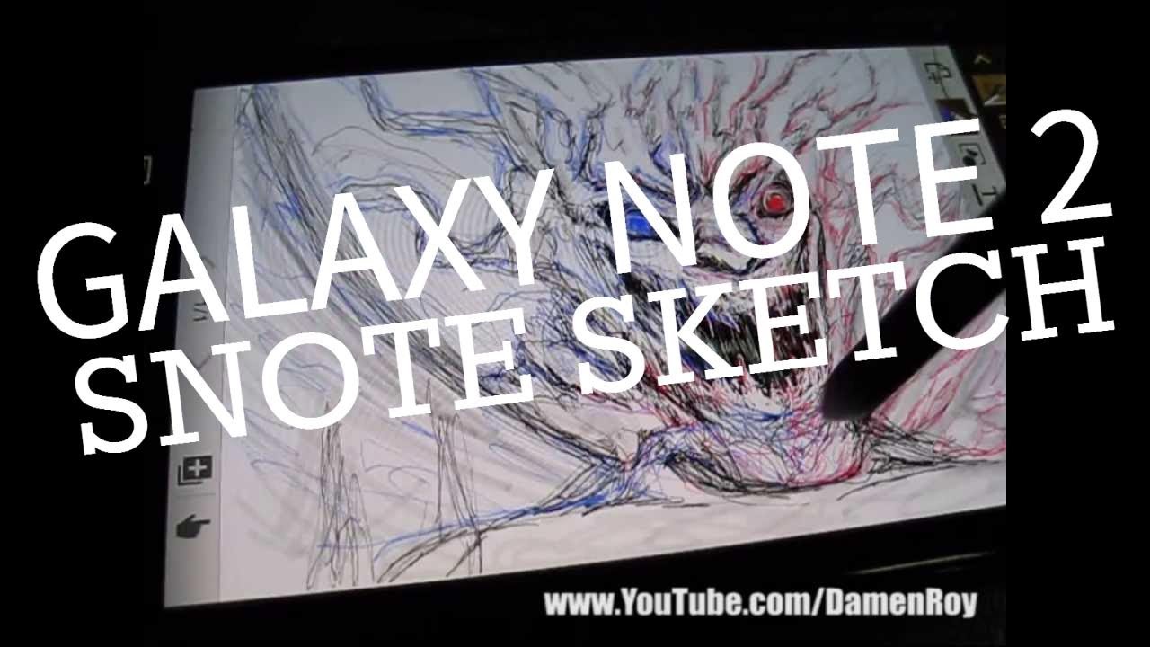Drawing on Samsung Galaxy Note 2 - Fantasy Art - Demon - Damen Roy