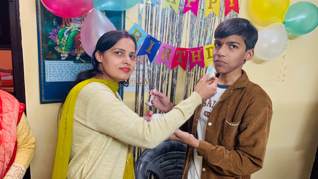 घर पर ही बनाया नैतिक का बर्थडे नानी नाना के साथ | Reena Sharma 9786|