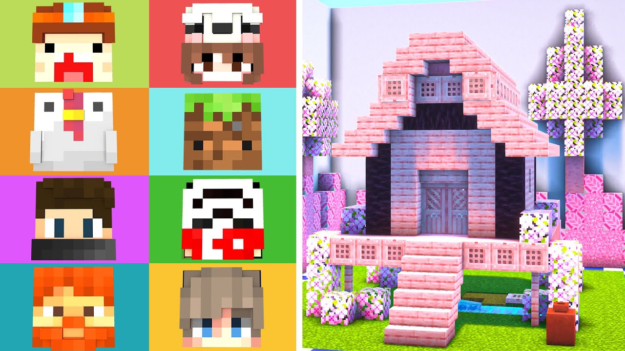 8 YouTuber'a Minecraft EVİ YAPTIRDIM