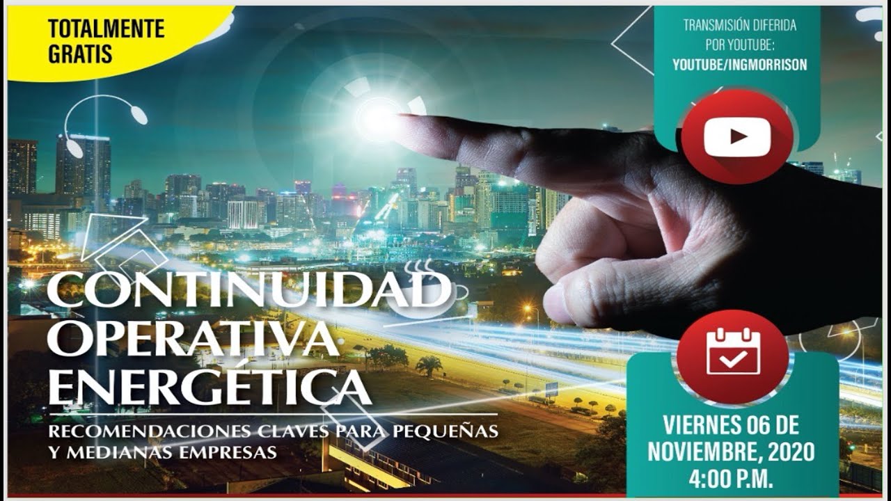 WEBINAR GRATIS CONTINUIDAD OPERATIVA ENERG&Eacute;TICA