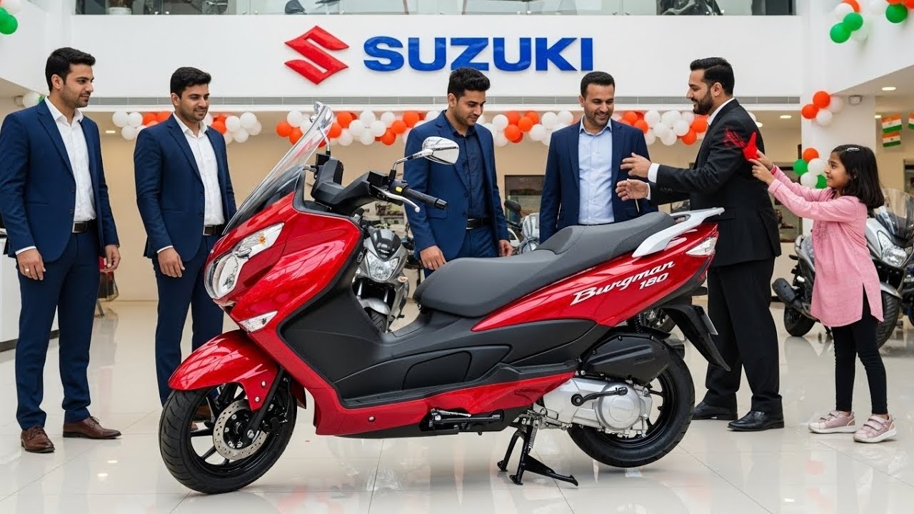 New 2025 Suzuki Burgman 180 REVEALED 😱🔥 180cc Power, Maxi Scooter Look | Full Details!