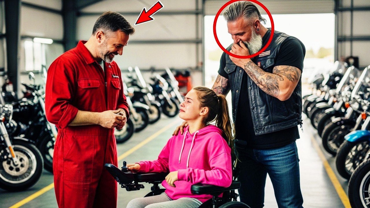 Poor Mechanic Repairs Biker Girl's Wheelchair for Free - Next Day 95 Bikers Saved His Life Forever