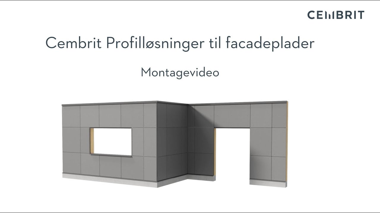 Montering af Cembrit profilløsninger til facadeplader