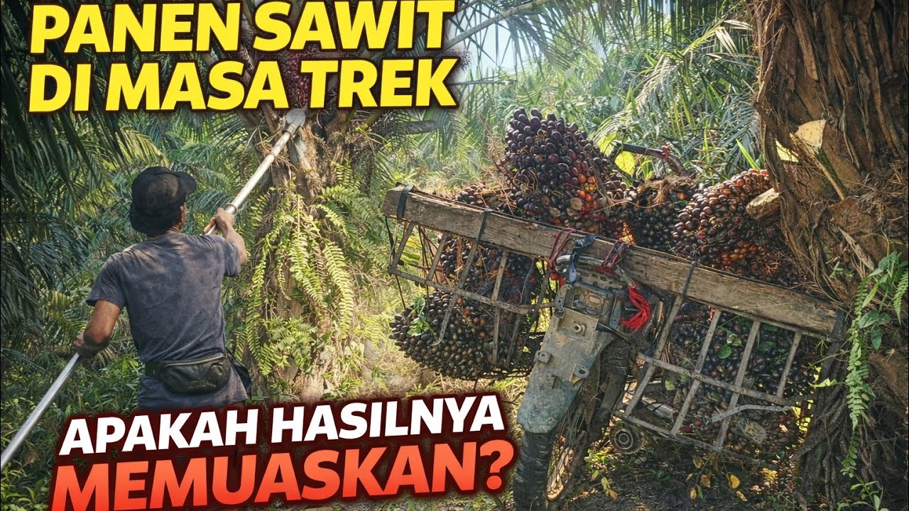 Masa trek sawit!! Apakah hasil panen nya memuaskan? 