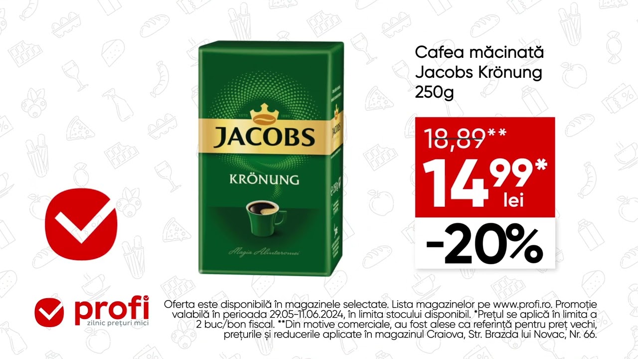 La Profi găsești o mulțime de oferte! Acum ai Cafea măcinată Jacobs Kr&ouml;nung 250g la un pret special.