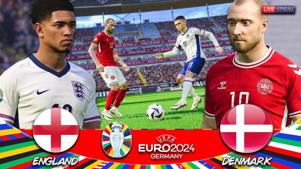 ⚡England vs. Denmark : UEFA Euro 2024 - Full Match | Football Gameplay 🔥
