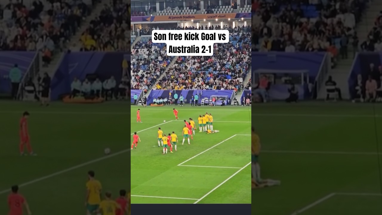 Heung min son free kick Goal Vs Australia & South Korea vs Australia 2-1 & AsianCup & 02/02/2024