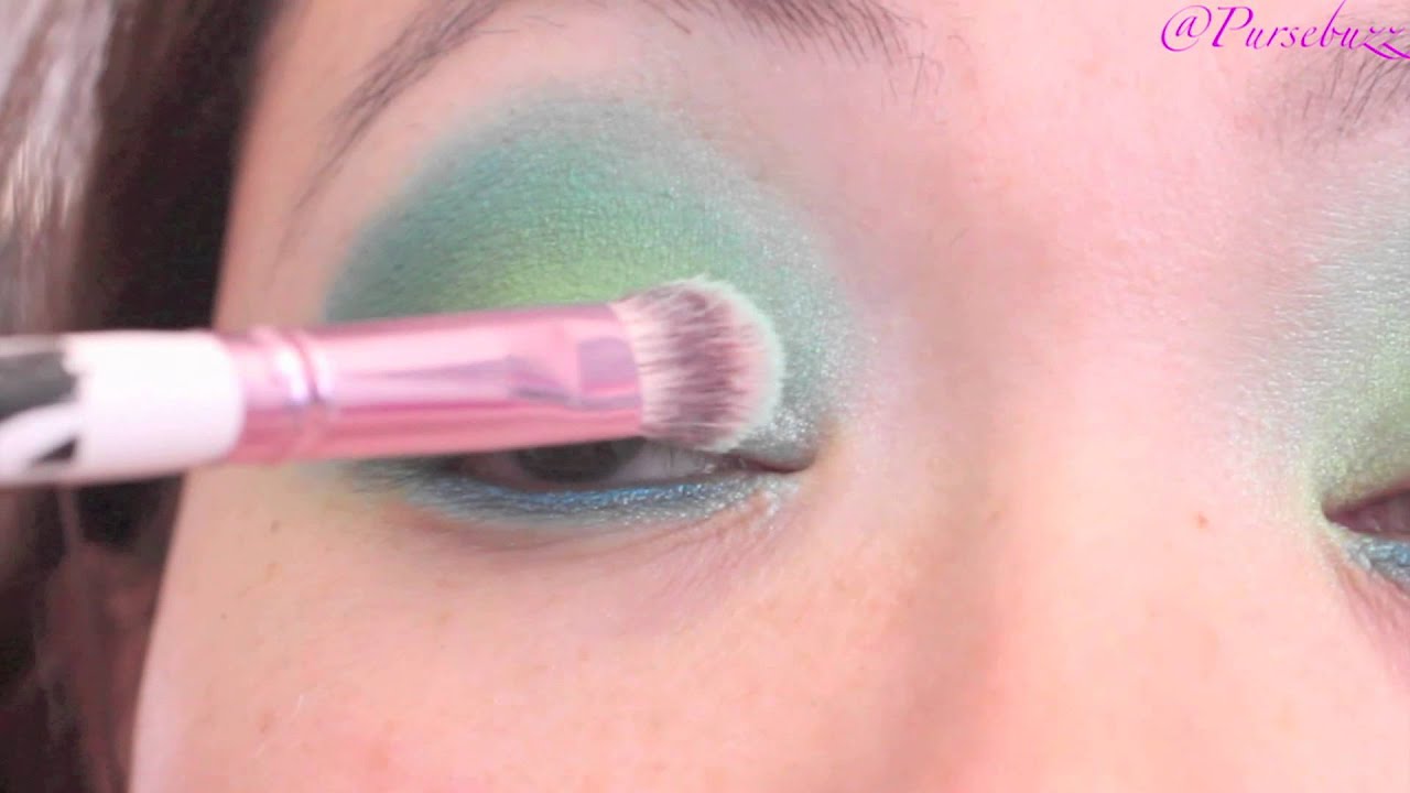 Tutorial: Simple Matte Green and Blue Eyeshadow Inglot and MAC