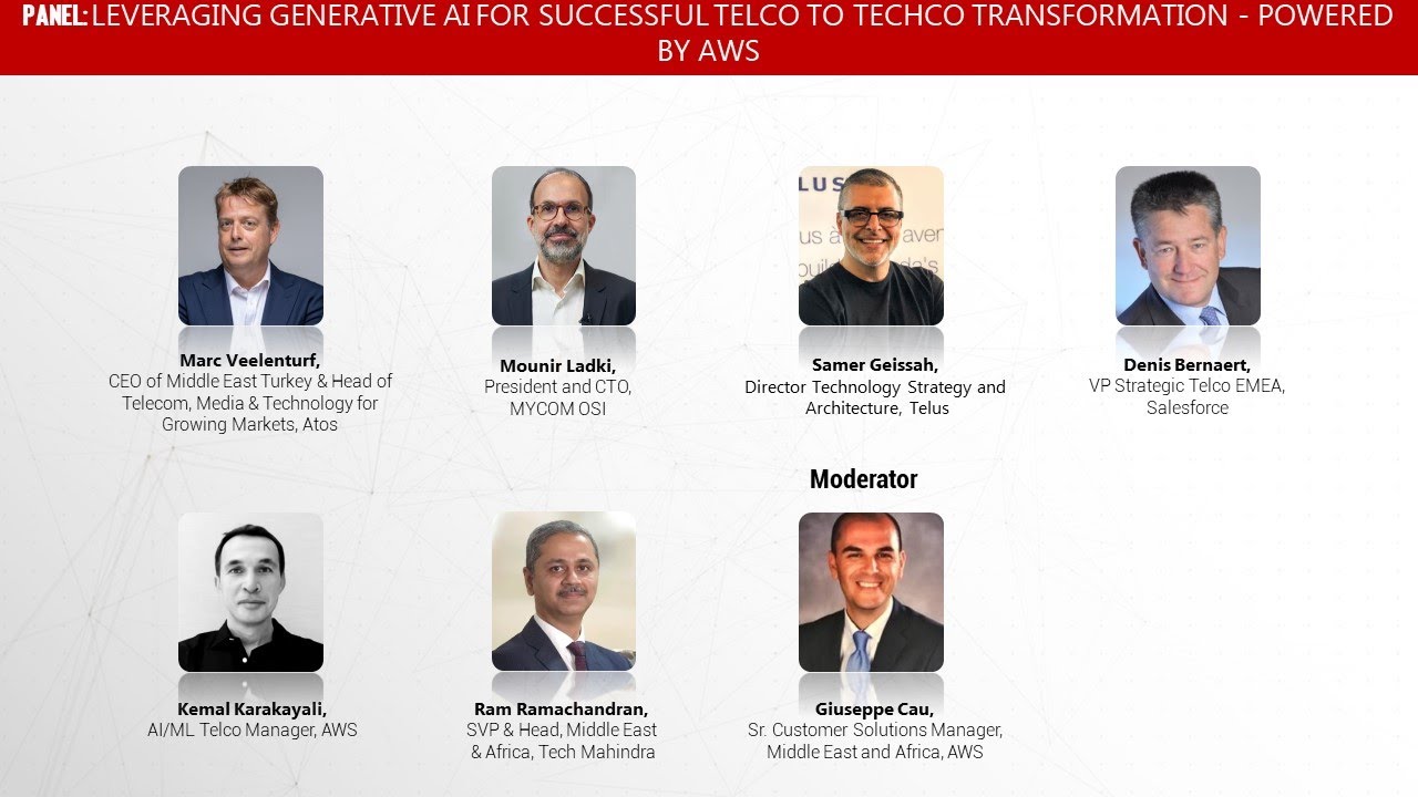 PANEL: Leveraging Generative AI for Successful Telco to Techco Transformation – Powered by AWS
