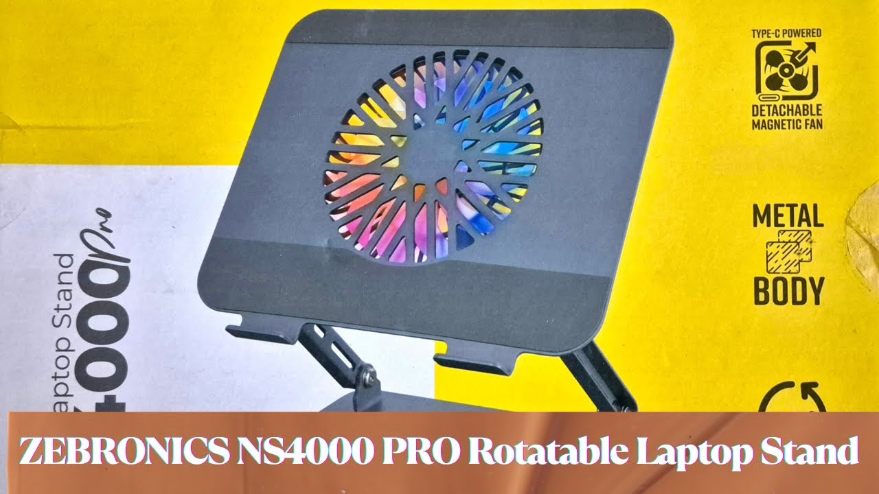 ZEBRONICS NS4000 PRO Rotatable Laptop Metal Stand #gadgets