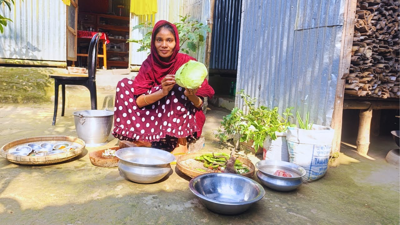 অনেক দিন পরে মনের মত রান্না হইলো আর গ্রামে সবজির দাম কেমন । Lr poribar