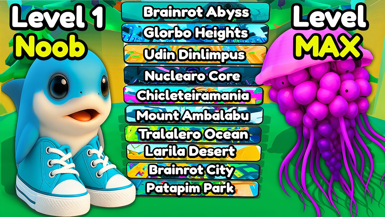 NOOB to MAX Level RACE in Brainrot Evolution!