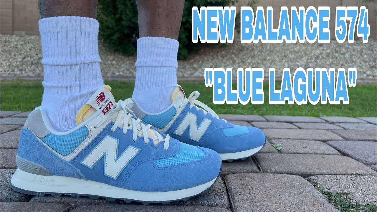 NEW BALANCE 574 "BLUE LAGUNA" 2024! REVIEW & ON FEET "SO I AIN'T FRESH" THESE A HIT FOR SUMMER!