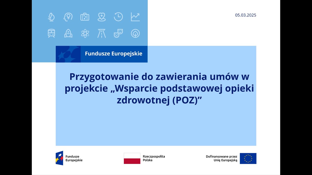 Webinar NFZ: Zawieranie umów w projekcie „Wsparcie podstawowej opieki zdrowotnej (POZ)”