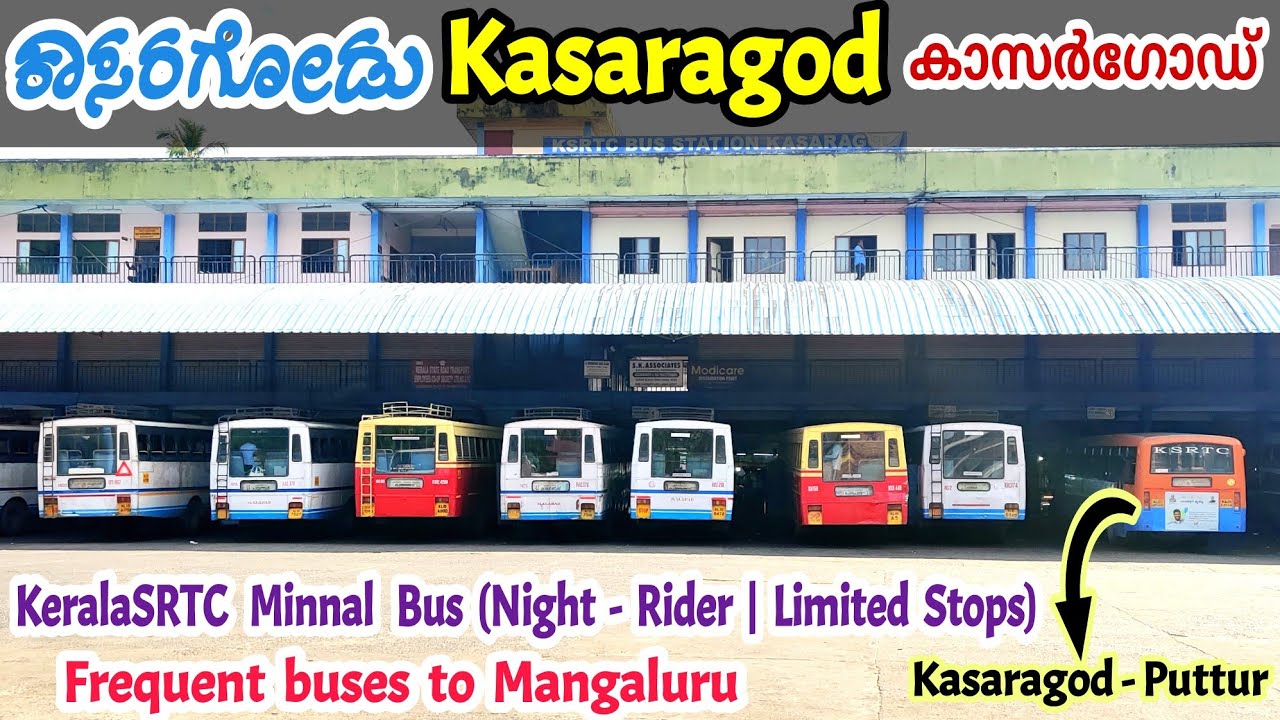 ಕಾಸರಗೋಡು കാസർകോട് Kasaragod Bus stand | Mangaluru, Trivandrum, Pala, kannur etc #bus #bussid