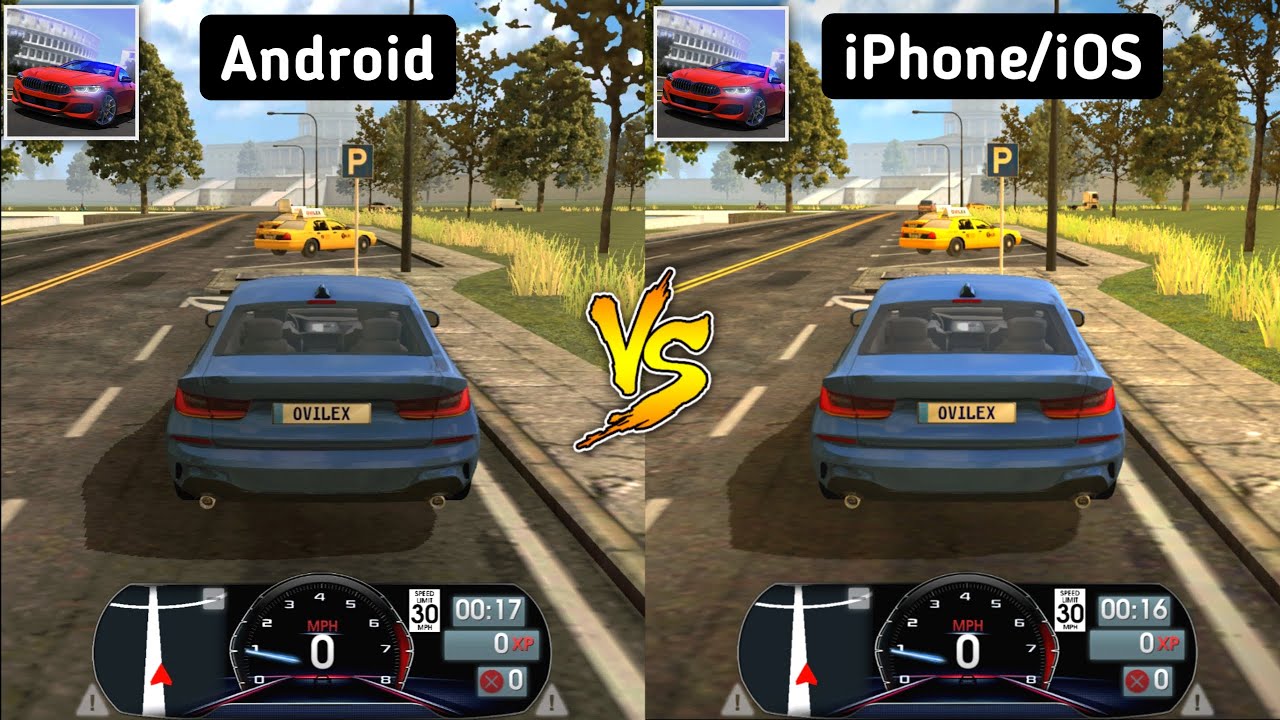 Driving School Sim 2020 - Android vs iOS Graphics & Gameplay Comparison