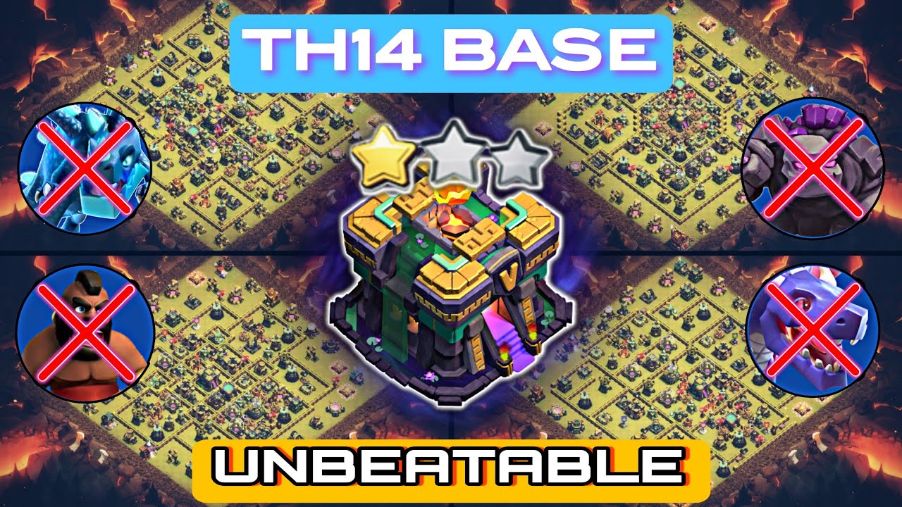 TOP-12 ANTI 3 STAR TH14 BEST FOR WAR / RANK & CWL BASE + COPY LINKS ||TH14 ANTI EVERYTHING TH14 2026
