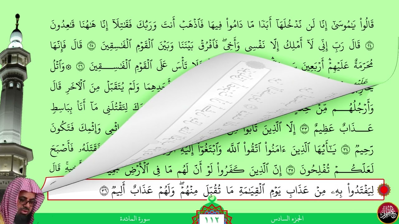 مصحف الحدر المسرع لمراجعة الحفاظ بصوت الشيخ سعود الشريم - الجزء السادس