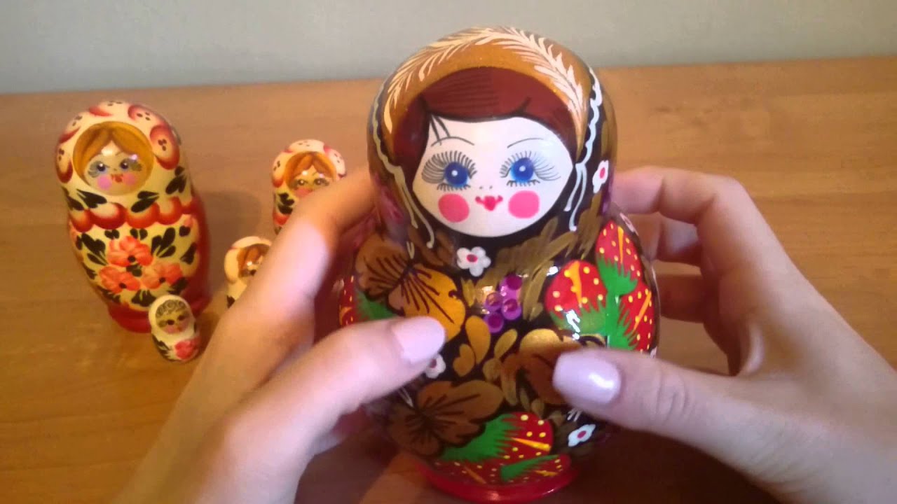 ASMR Russian Doll Matryoshka whispering soft spoken tapping PL po polsku