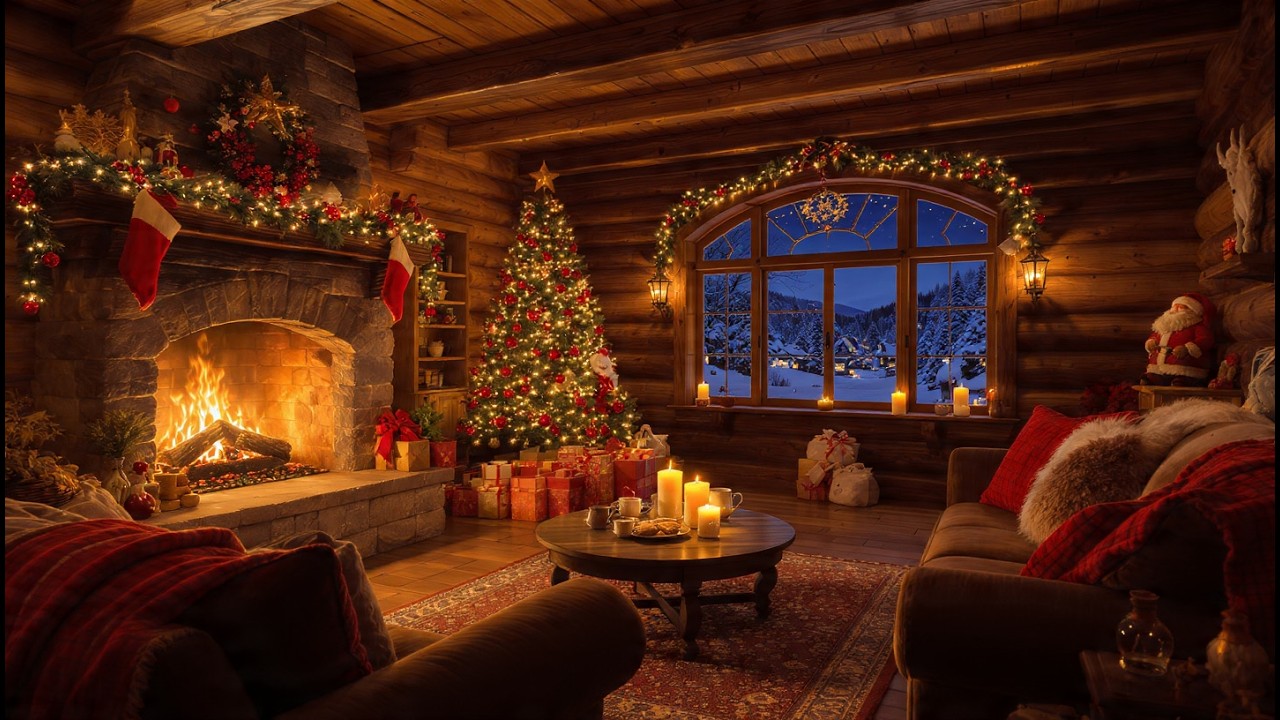 Cozy Fireplace Ambience with Smooth Jazz Instrumental Music for Study Time