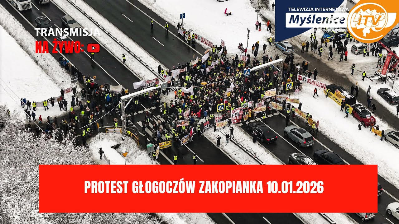 Protest w Głogoczowie – możliwe duże utrudnienia na DK7 | Objazdy, sytuacja na żywo