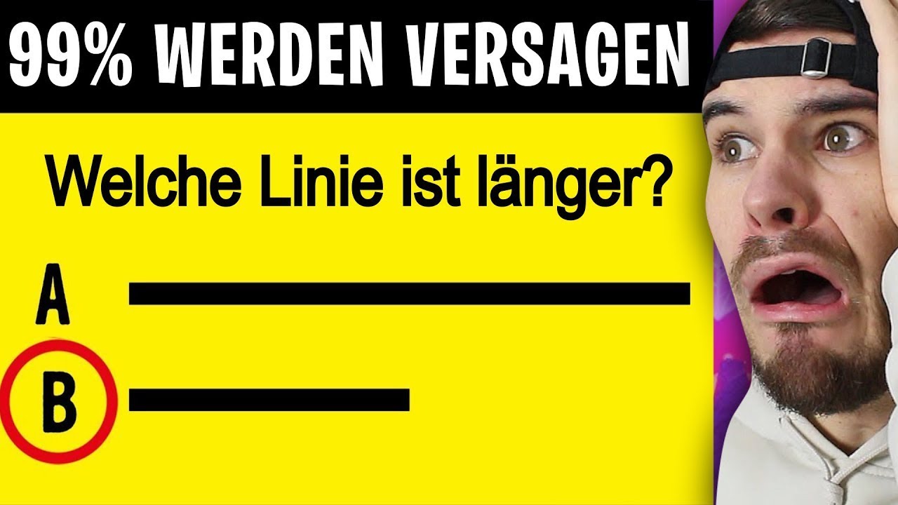 WELCHE LINIE IST LÄNGER? (99,9 % VERSAGEN)