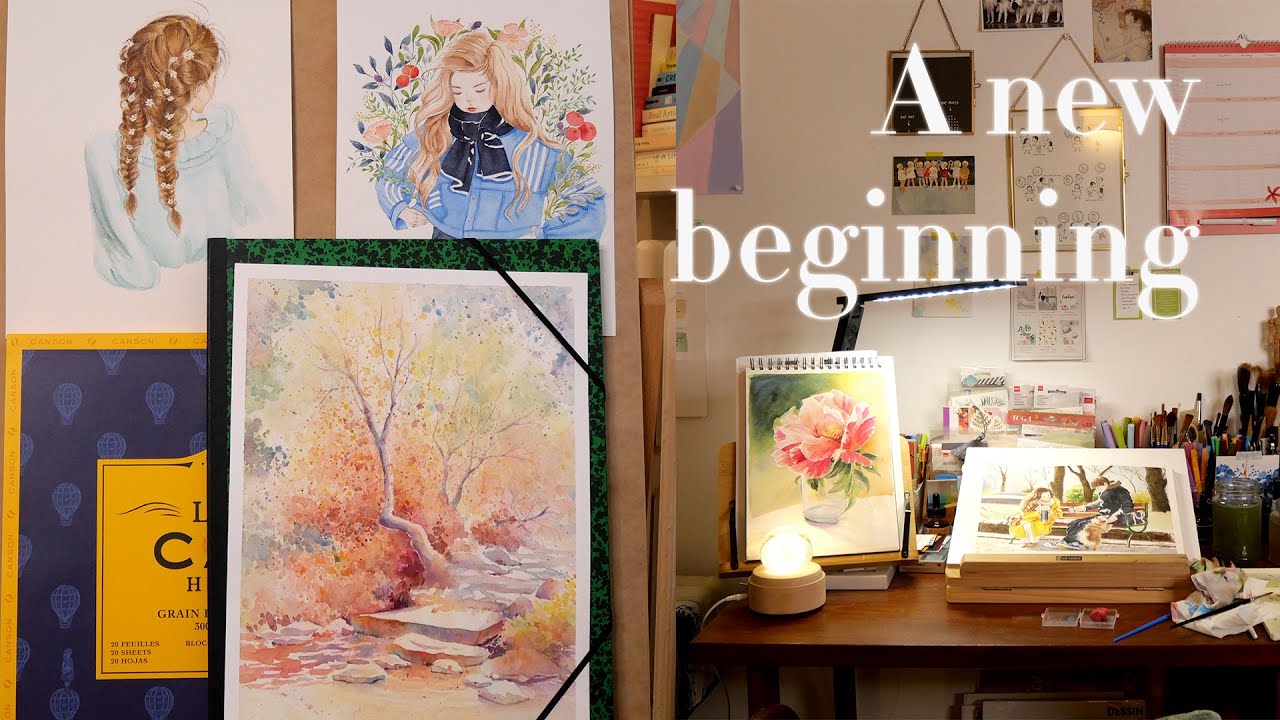 ✨ PARIS STUDIO DIARY |  Studio makeover + Planning + Paint with me 🎨 - Art Vlog