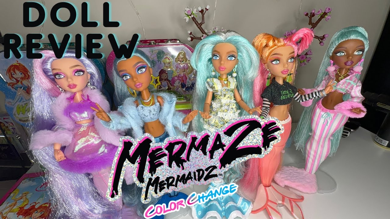 Mermaze Mermaidz Slumber Party Full Set Review! Kinslee, Monroe, Brynn, Zuna, & Casea Dolls!