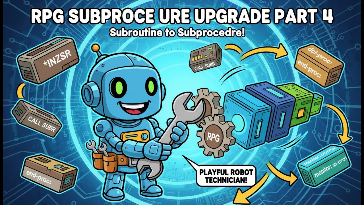 Modernize RPG400 to RPG ILE FREE and PF to SQL - 4 - Upgrade RPG Subroutines to Sub Procedures