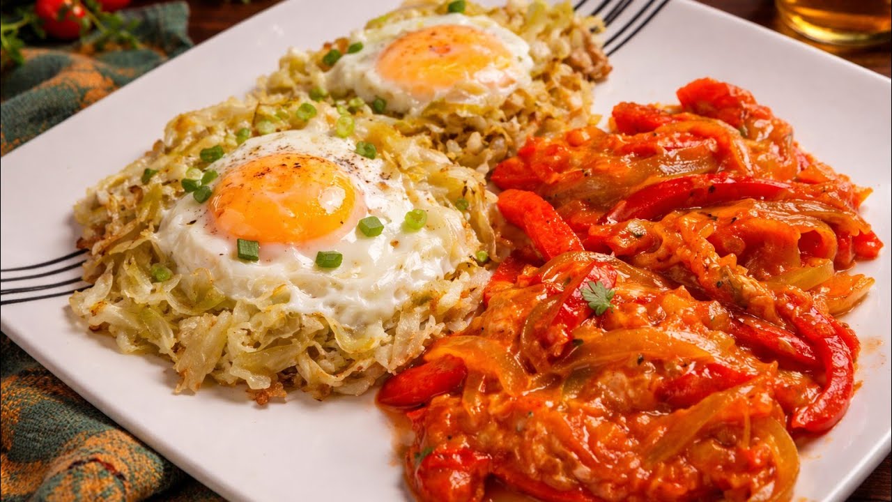Капуста с яйцами вкуснее мяса! 🥬🍳 Невероятный завтрак за 10 минут