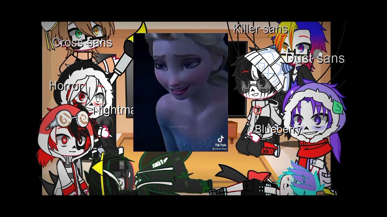 Sans au react to Dream as Elsa ❄️| by : me 🥀🤭