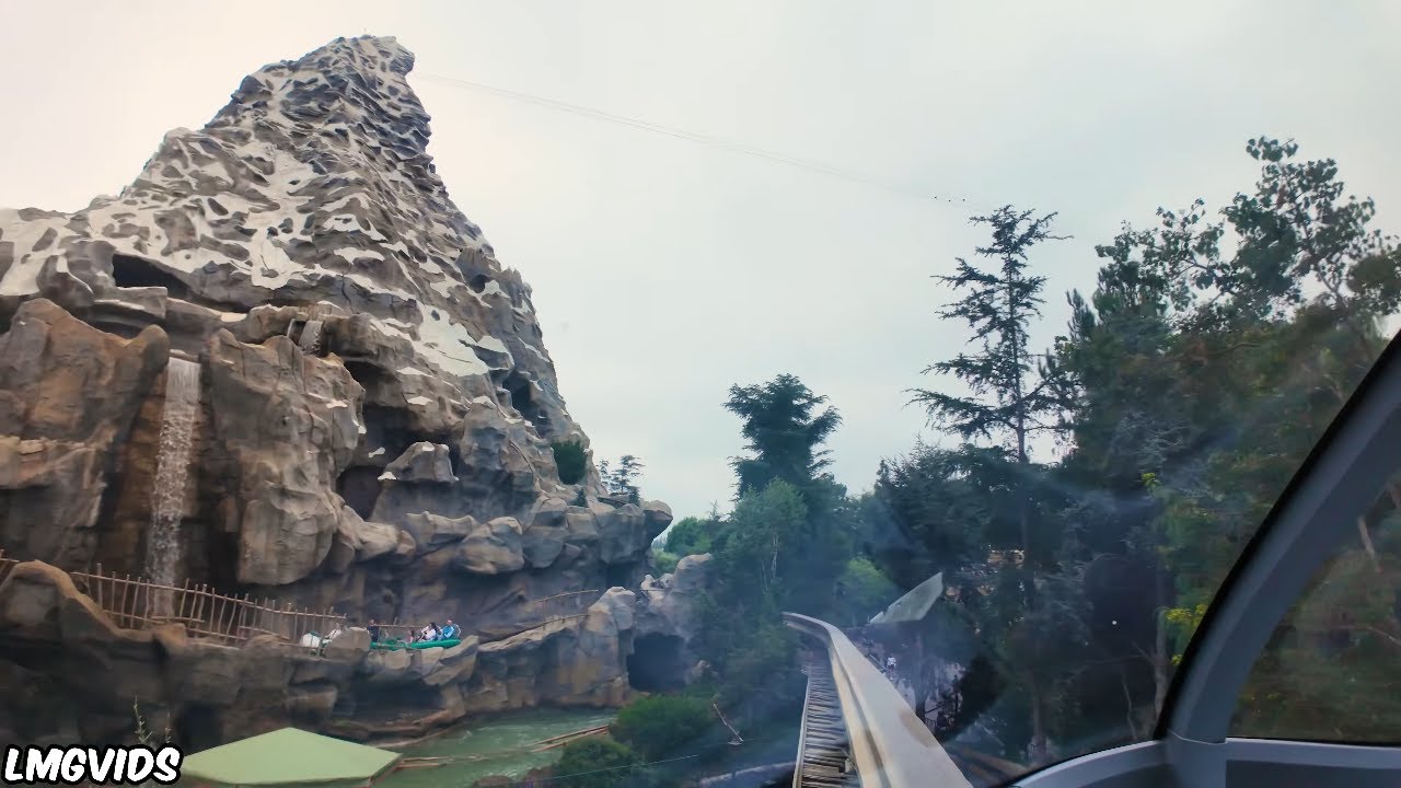 [4K] Monorail - Morning Round Trip - Nose Cone POV | Disneyland Park, California | 4K 60FPS