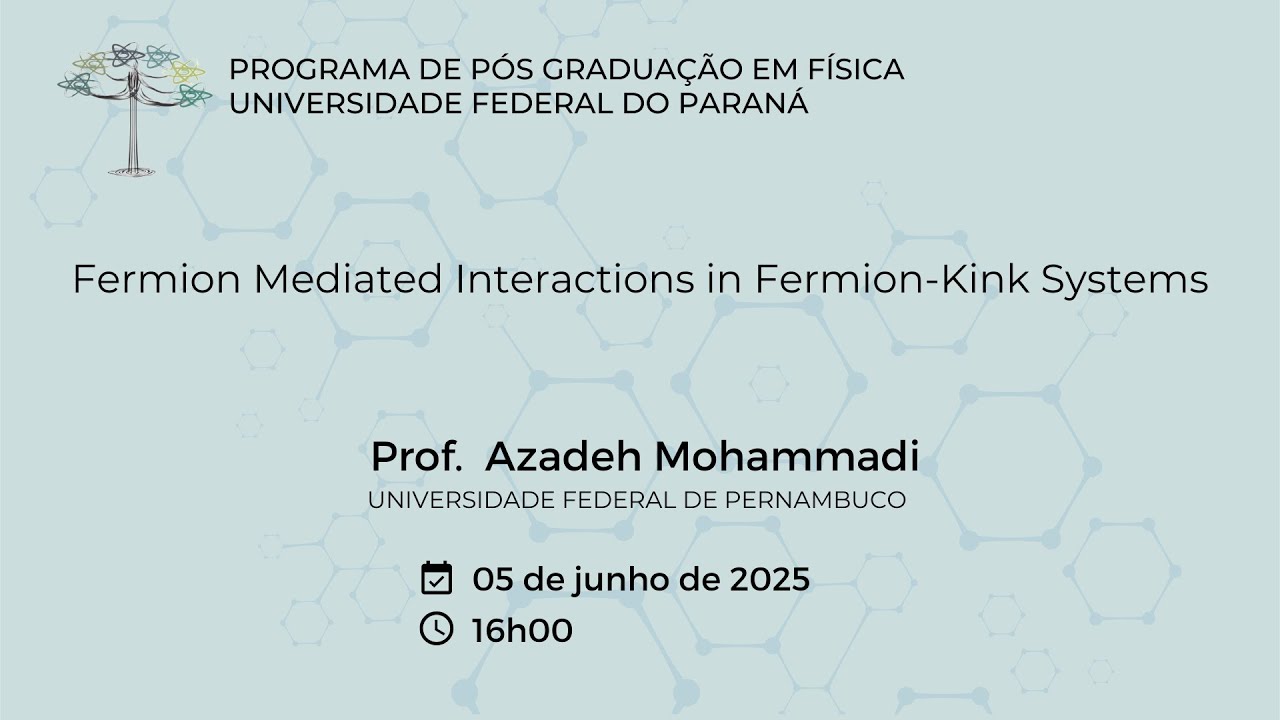 Prof. Azadeh Mohammadi - Fermion Mediated Interactions in Fermion-Kink Systems