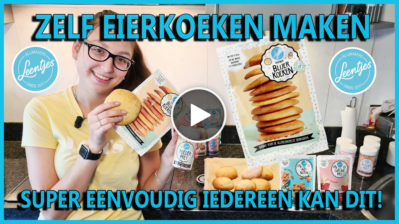 ZELF EIERKOEKEN MAKEN RECEPT SUPER EENVOUDIG MET BLIJERKOEKEN VAN LEENTJES - 
