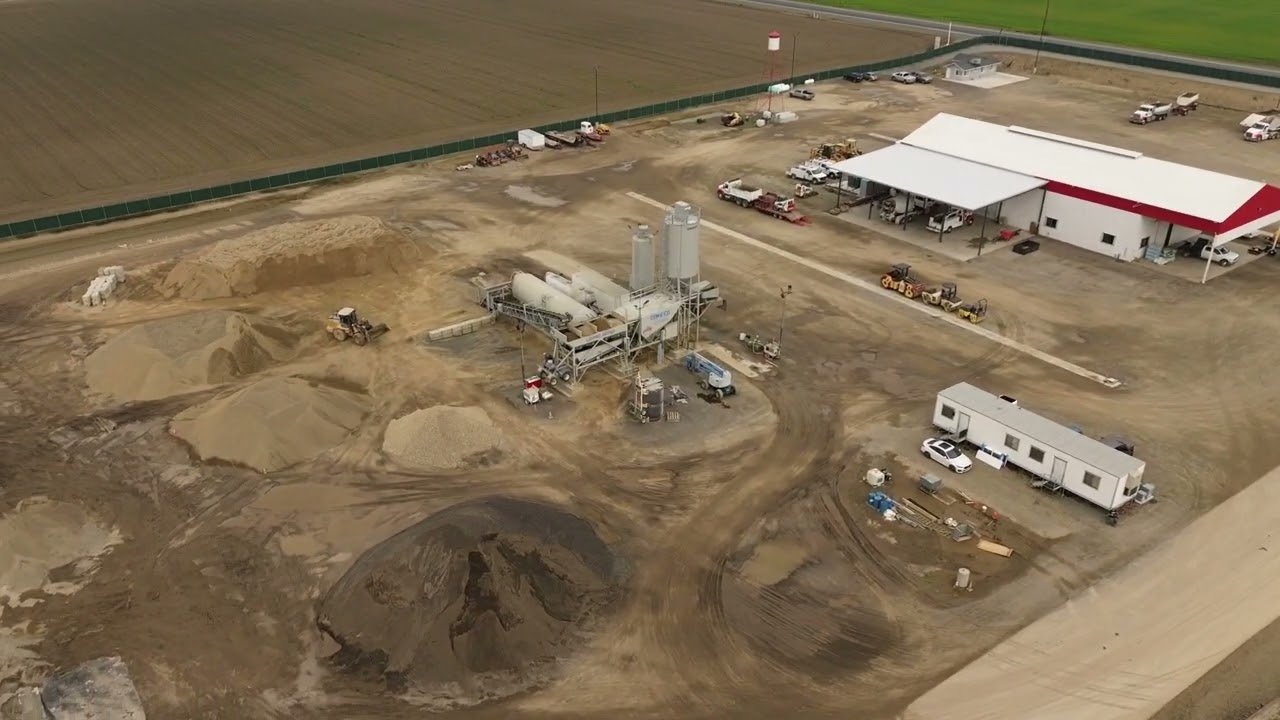 Dunn's Cement Plant in Visalia California Drone Time Lapse