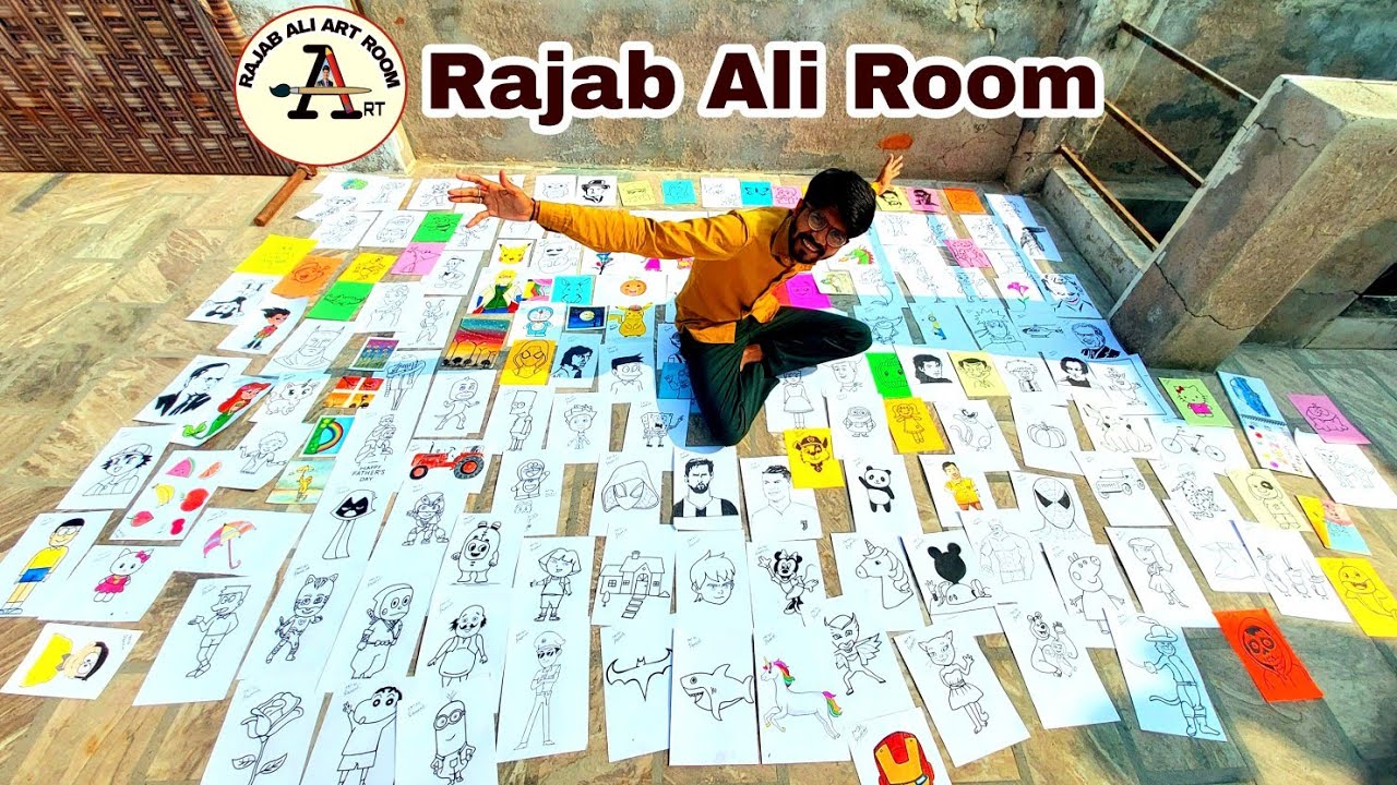 My Cute Youtube Studio||My All Drawing With 1 Year||drawing studio tour