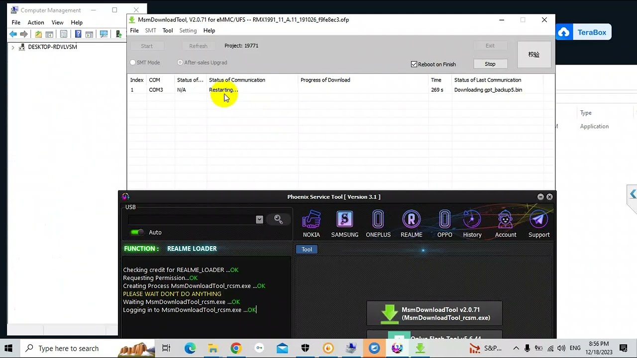 Realme RCSM Device Flash With Phoenix Service Tool