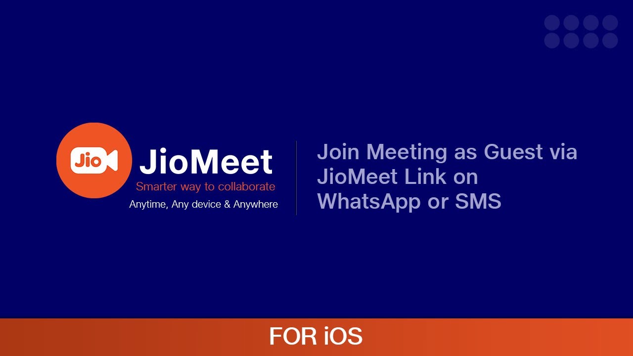 How to Join a Meeting As a Guest Through JioMeet Link on WhatsApp or SMS | iOS