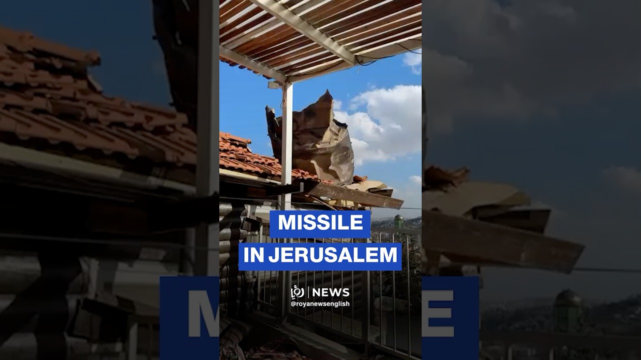 Missile shrapnel falls on home in Jerusalem