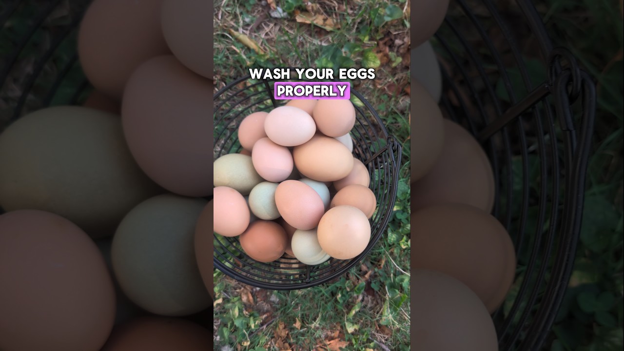 How to wash farm fresh eggs #rainboweggs #chicken #homesteading #farm