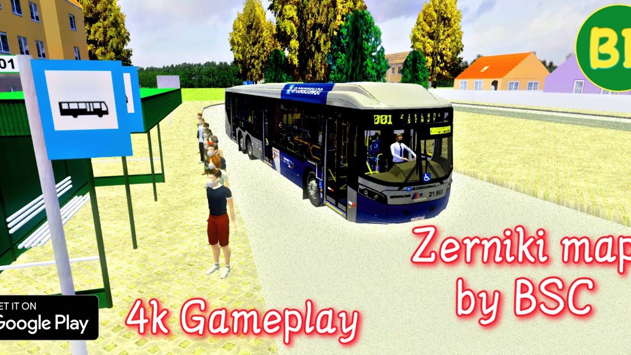 Proton Bus Simulator #2|Zerniki map Line 001 Route 1 full gameplay #Bestbusgamemobile