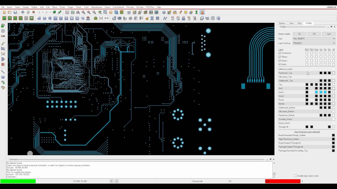 Учебное пособие OrCAD Allegro Управление отображением слоев