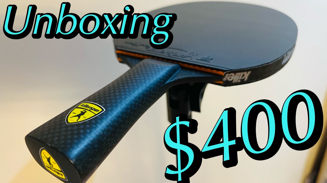UNBOXING 400$ CARBON FIBER PING PONG PADDLE. Killerspin Stilo7 SVR