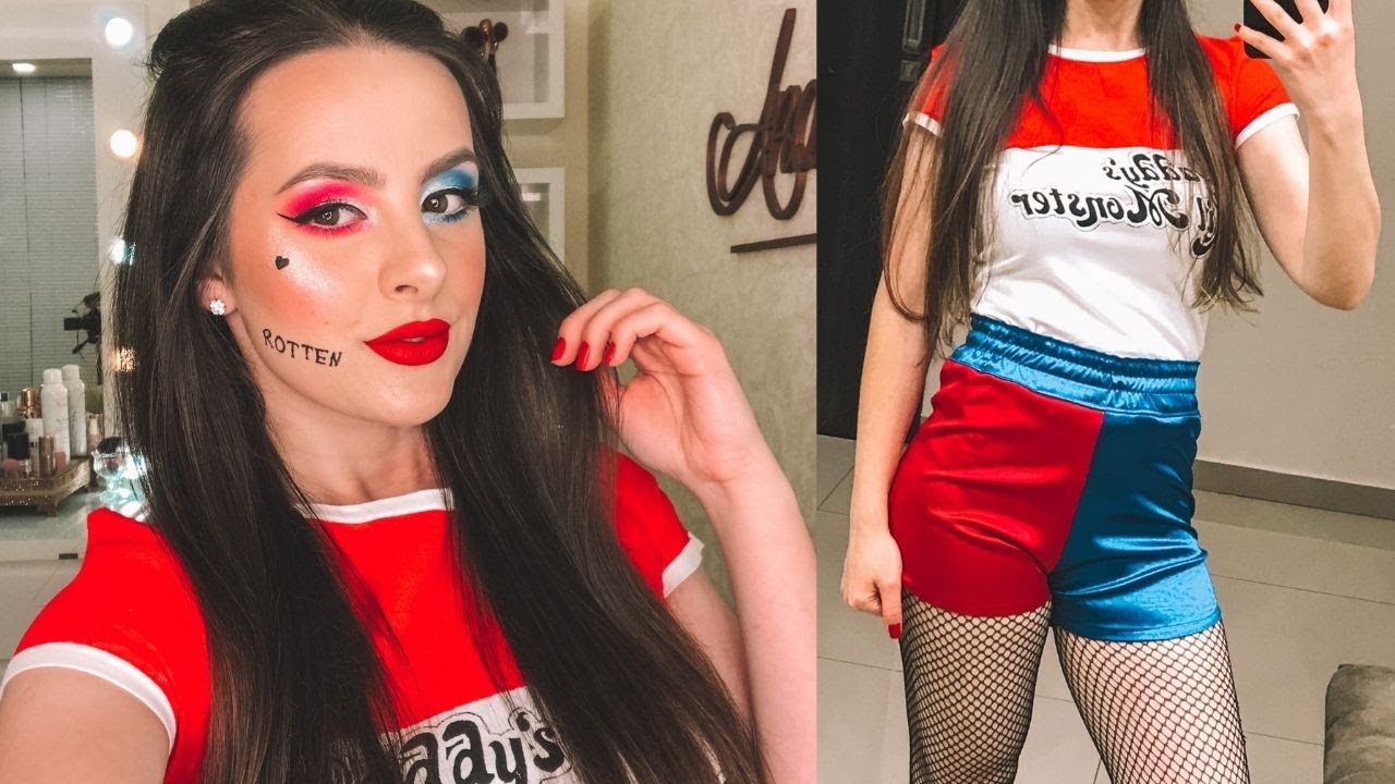 Se arrume comigo para o Halloween - Arlequina